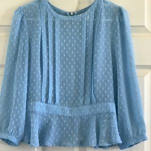 Forever 21 long sleeve blouse with back zipper